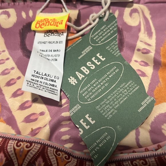 Agua Bendita Penelope Leva High Waist Reversible Swim Bottom Size XL Reg. $130 - Picture 10 of 11